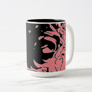 Blomma Doodle Två-Tonad Mugg