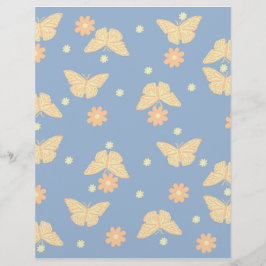 Blomma & Fjäril Scrapbookpapper