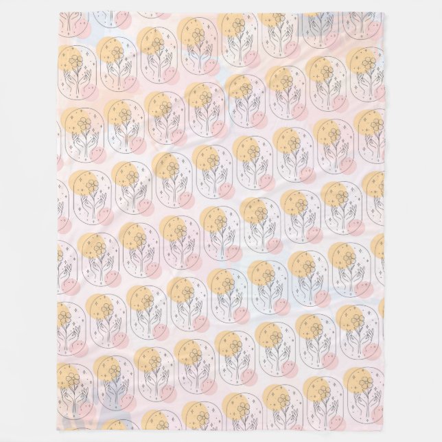 Blomma Fleecefilt (Framsidan)