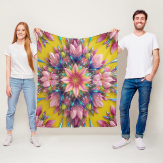 blomma fleecefilt