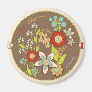 Blomma födelsedagmagnet magnet