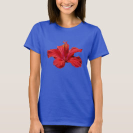 Blomma för hibiskus för Luau party tropisk T-shirt