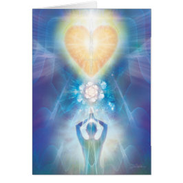 Blomma för hjärta V071 Hälsningskort