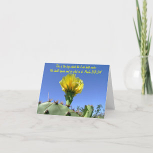blomma för kaktus för notecard för bibelverse tom kort