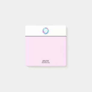 Blomma för lotusblomma för näckros för Mandala Post-it Block