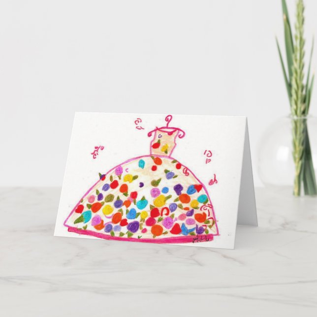 Blomma för mamma klänning kort (Framsida)