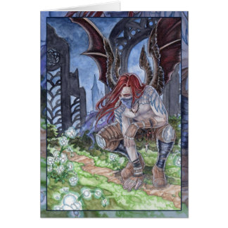 Blomma för natt hälsningskort