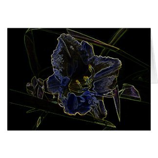 Blomma för neonglödDaylily Hälsningskort