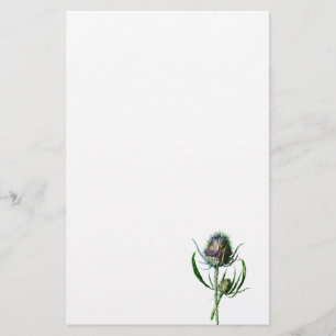 Blomma för vild för skotsk Thistle för vintage Brevpapper