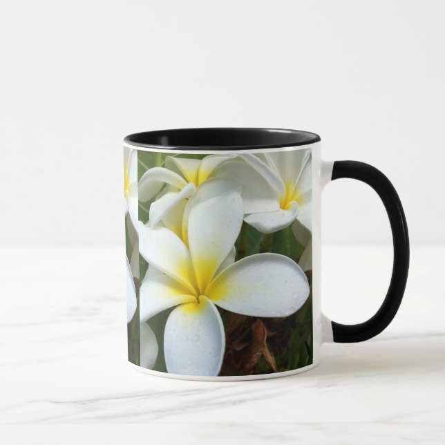 Blomma för vitHawaii Plumeria Mugg (Höger)