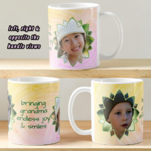 Blomma Form Utbytbar Foto Färgrik Bakgrund Kaffemugg