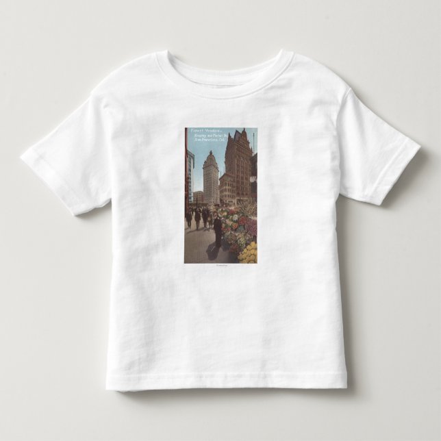 Blomma försäljare, Kearny & marknadsföra gator T Shirt (Framsida)