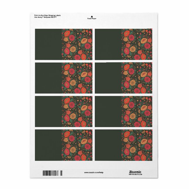 blomma fraktsedel (Helt Ark)