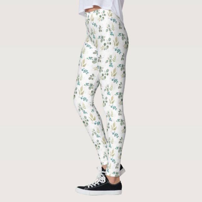 Blomma fröjdmönster leggings (Vänster)