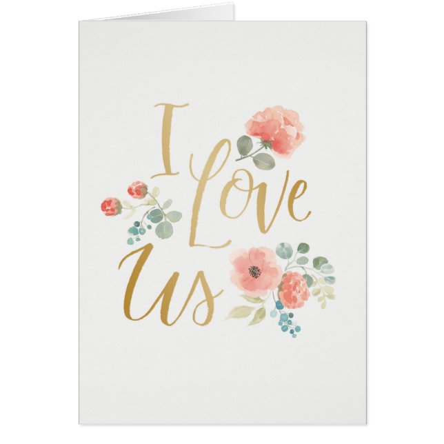 Blomma fröjdvit | älskar jag oss hälsningskort (Framsidan)