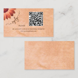 Blomma Gerbera på Abstrakt färsk Wedding Tilläggskort