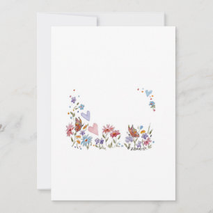 blomma gräns 3 sida vid sida med fjäril tack kort