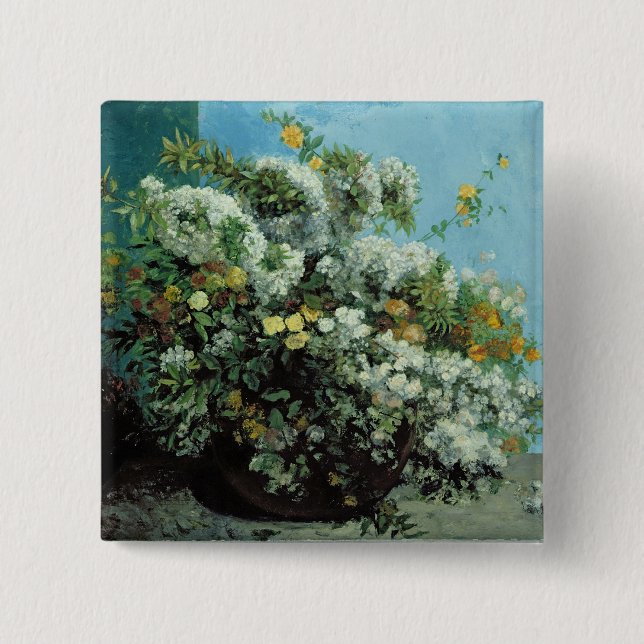 Blomma grenar och blommor, 1855 knapp (Framsida)