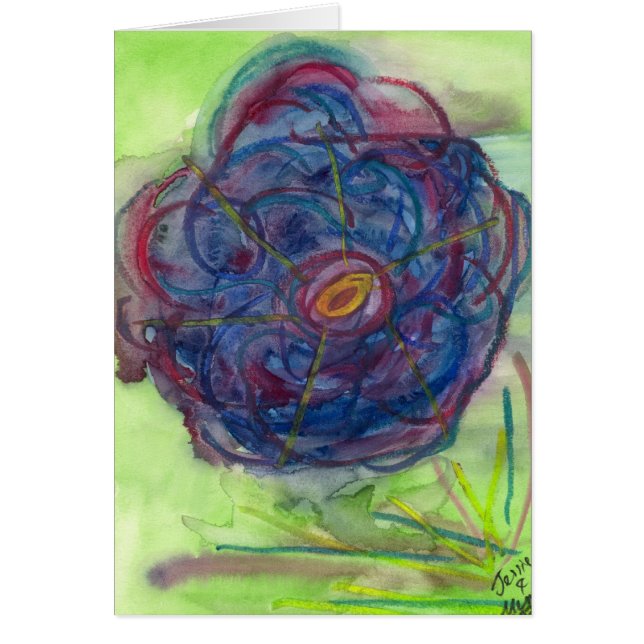 Blomma Hälsningskort (Framsidan)