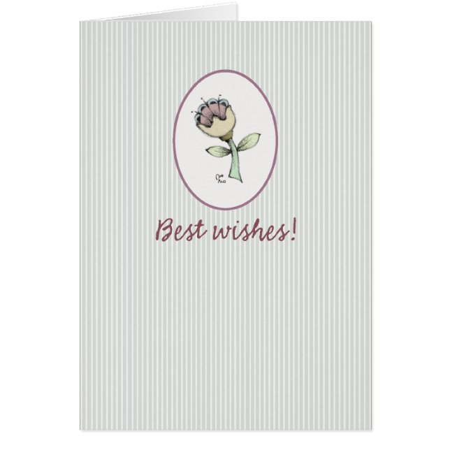 Blomma Hälsningskort (Framsidan)