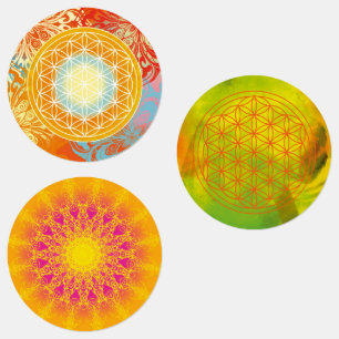 blomma, helig, geometrisk,mandala,zen-etikett klistermärke