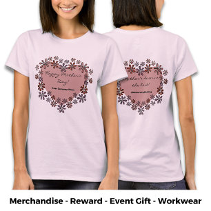 Blomma Hjärta Glad mors dag Företag Hashtag T Shirt