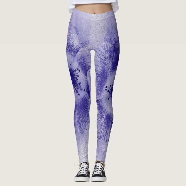Blomma i blått 2 leggings (Framsida)