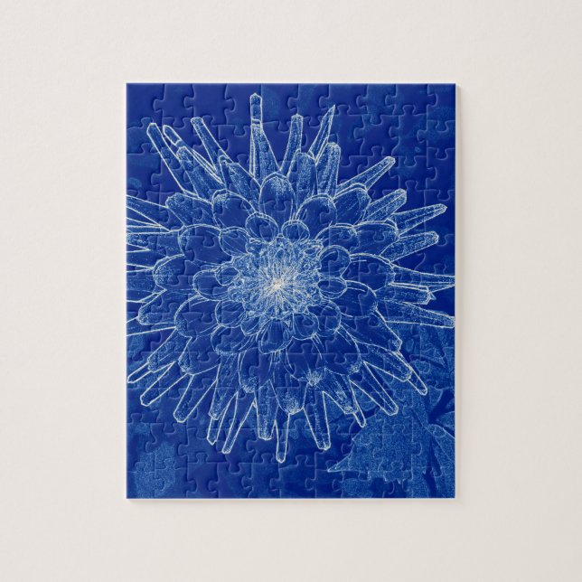 blomma i blått pussel (Vertikal)