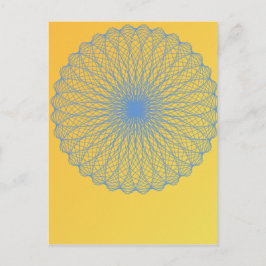 blomma i gult 482 abstrakt art vykort