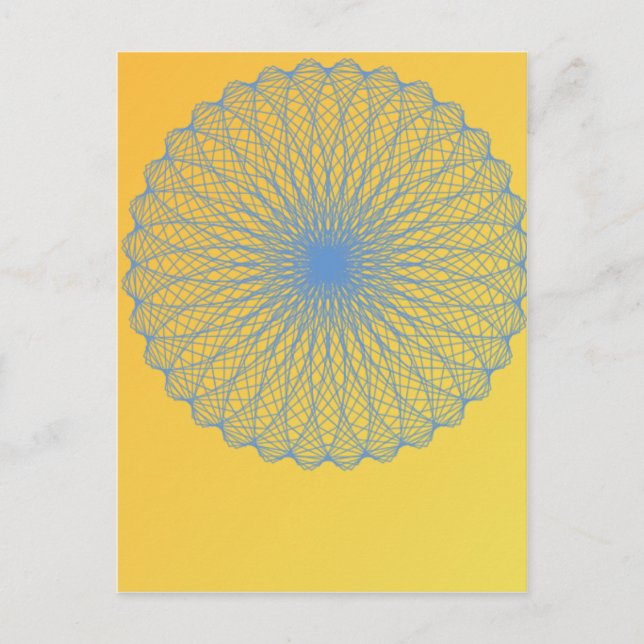 blomma i gult 482 abstrakt art vykort (Framsida)