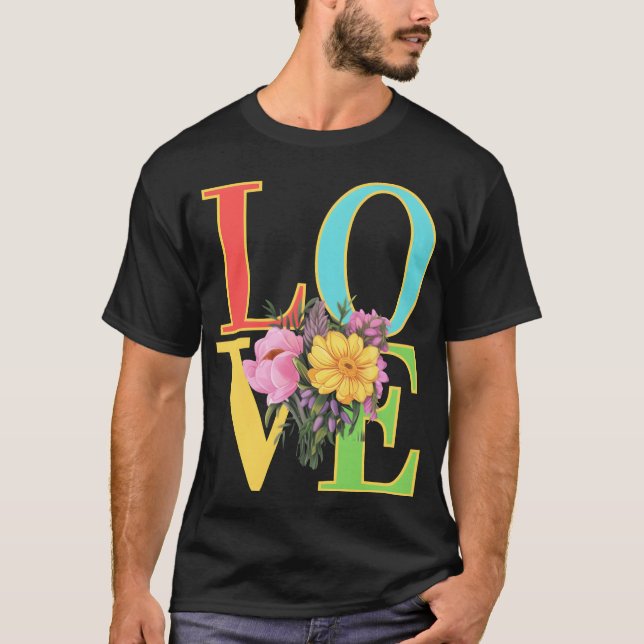 Blomma i kärlek pojke t shirt (Framsida)