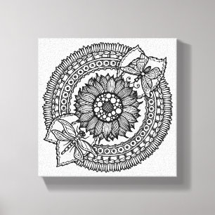 Blomma i Mandala 6 Canvastryck