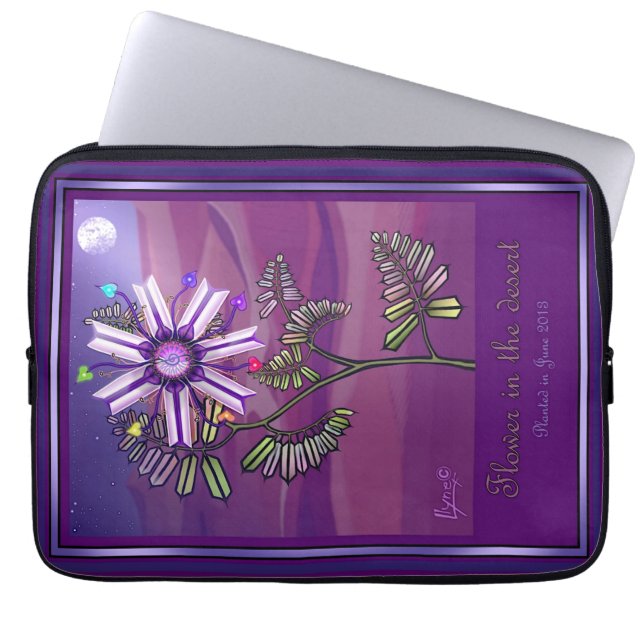 Blomma i öknen laptop fodral (Framsidan)