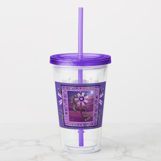 Blomma i öknen take away mugg (Framsida)