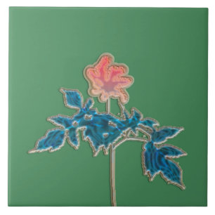 Blomma i rosor kakelplatta