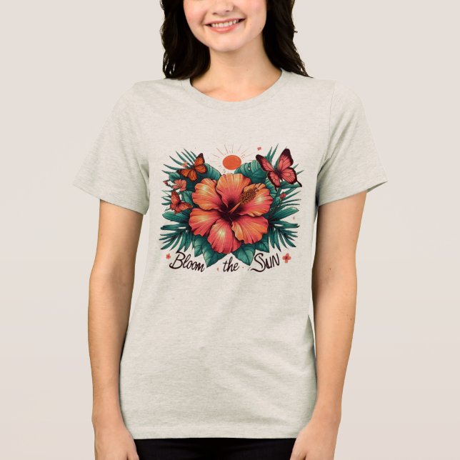 blomma i sol t shirt (Framsida)