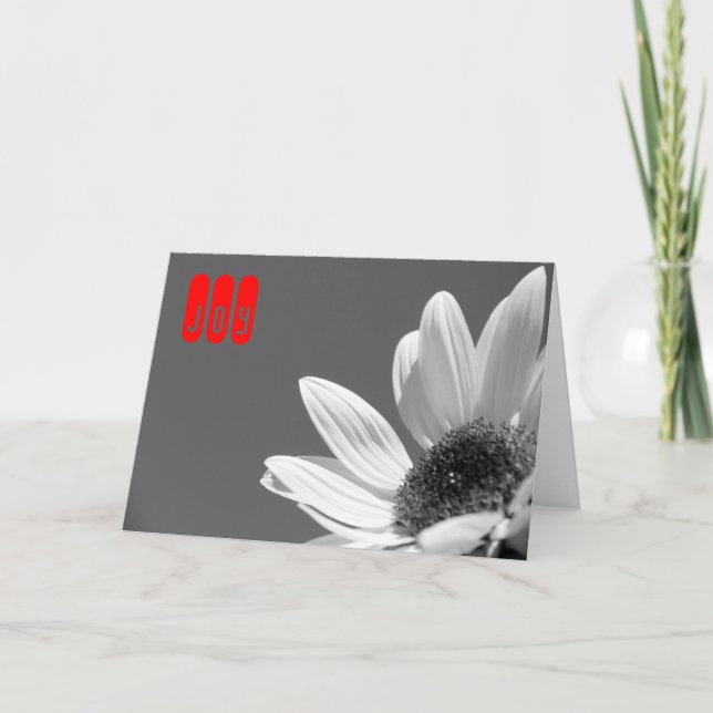 Blomma i solen (B&W) Helgkort (Framsida)