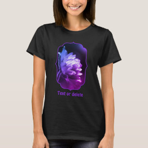 Blomma i solljus svart-vit färgton t shirt