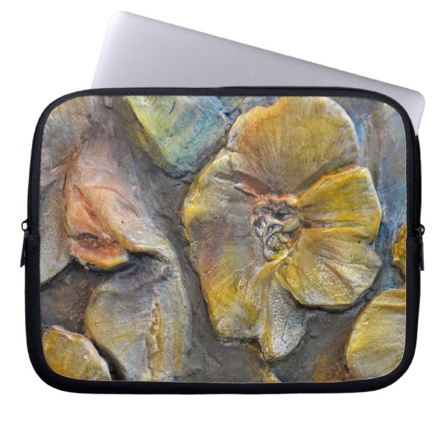 blomma i sten laptop sleeve (Framsidan)
