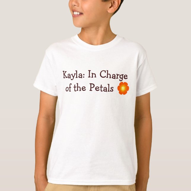 blomma Kayla: I laddningen av petalsna Tee Shirt (Framsida)