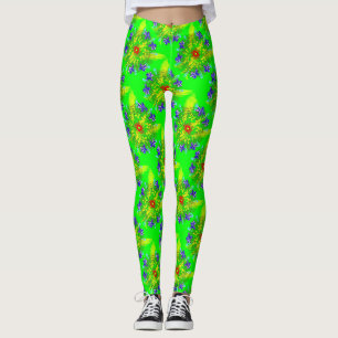 Blomma Klotter Leggings