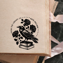 Blomma Korp Ex libris Självbläckande stämpel