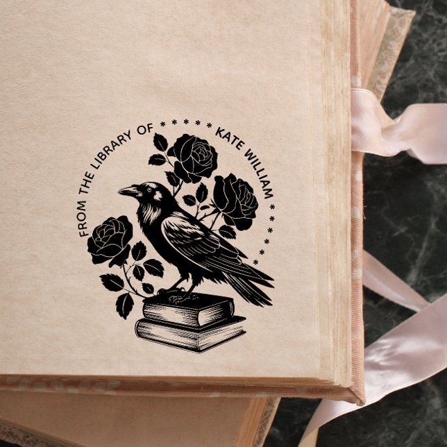 Blomma Korp Ex libris Självbläckande stämpel (Skapare uppladdad)