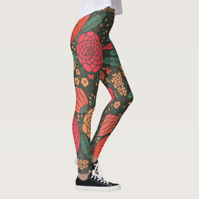 blomma leggings (Höger)