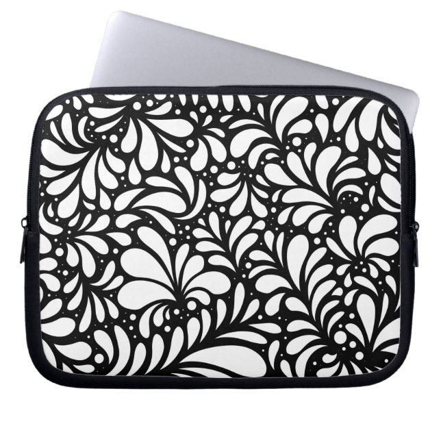 Blomma Mandala 3 Laptop Fodral (Framsidan)