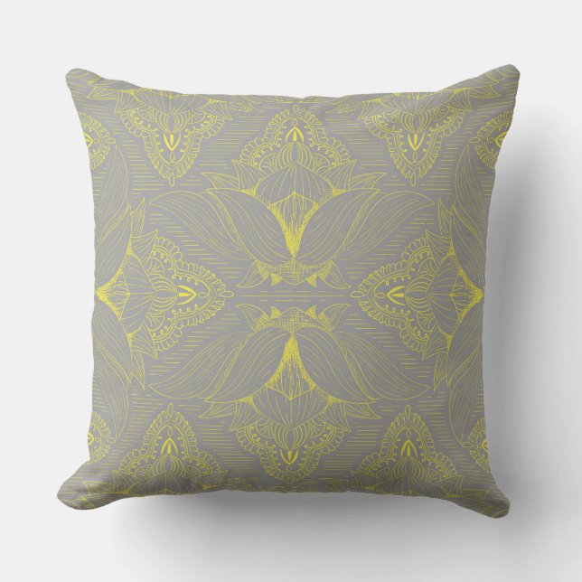 Blomma Mandala 4 Kudde (Framsida)
