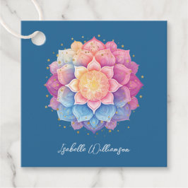 Blomma Mandala Holistisk Hälsa Wellness Terapeut Gåvor Etiketter