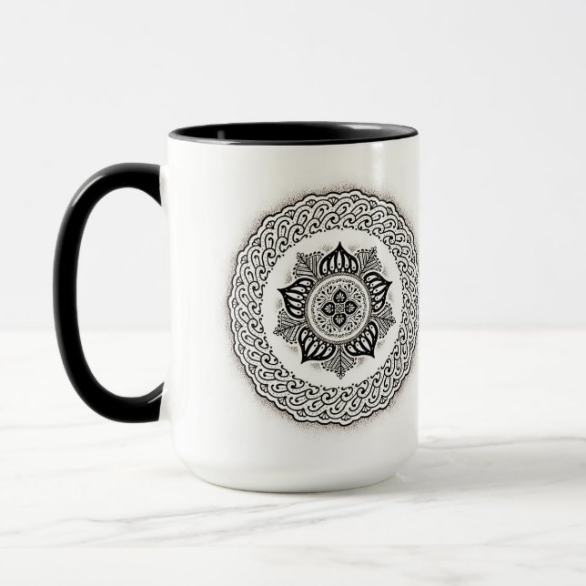 Blomma Mandala Mugg (Vänster)