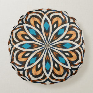 Blomma Mandala Väva Rund Kudde