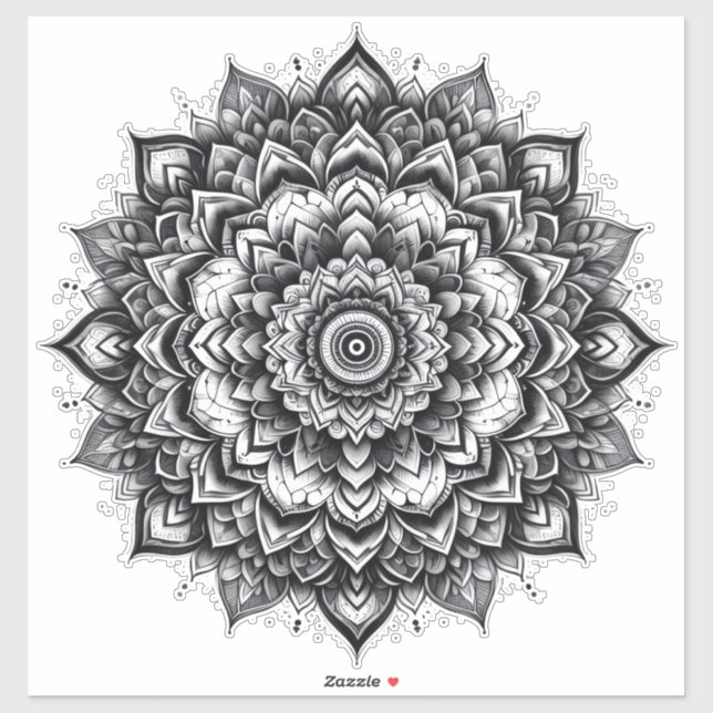 blomma mandala vinyl dekal (Ark)